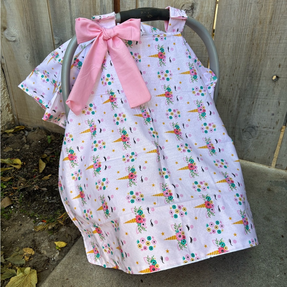 Floral Pink Car Seat Cover for Kids